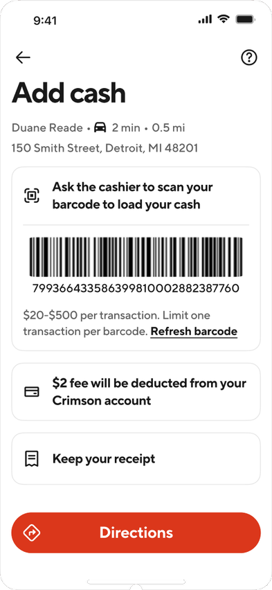 add cash load cash - crimson