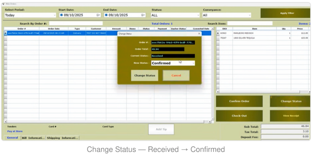 Change Status
