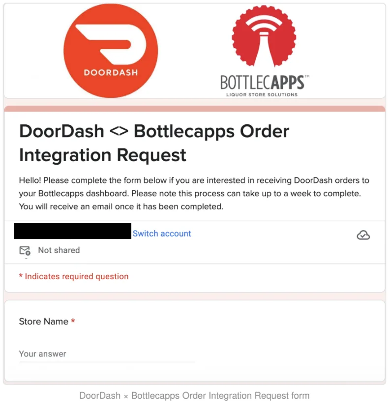 Request form