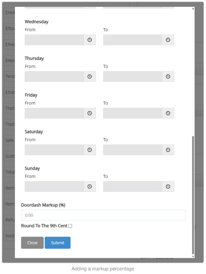 Adding markup