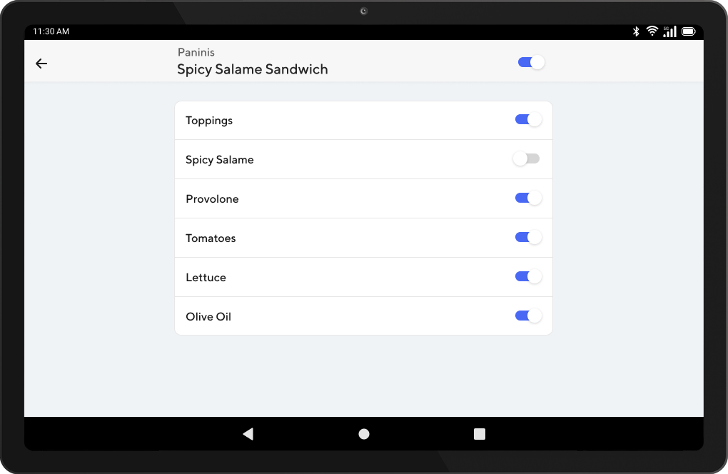 Mx - Tablet - Setup - Item Availability