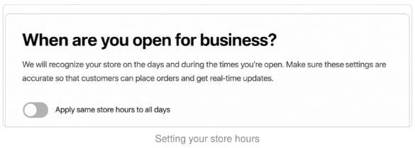 Signup/store hours