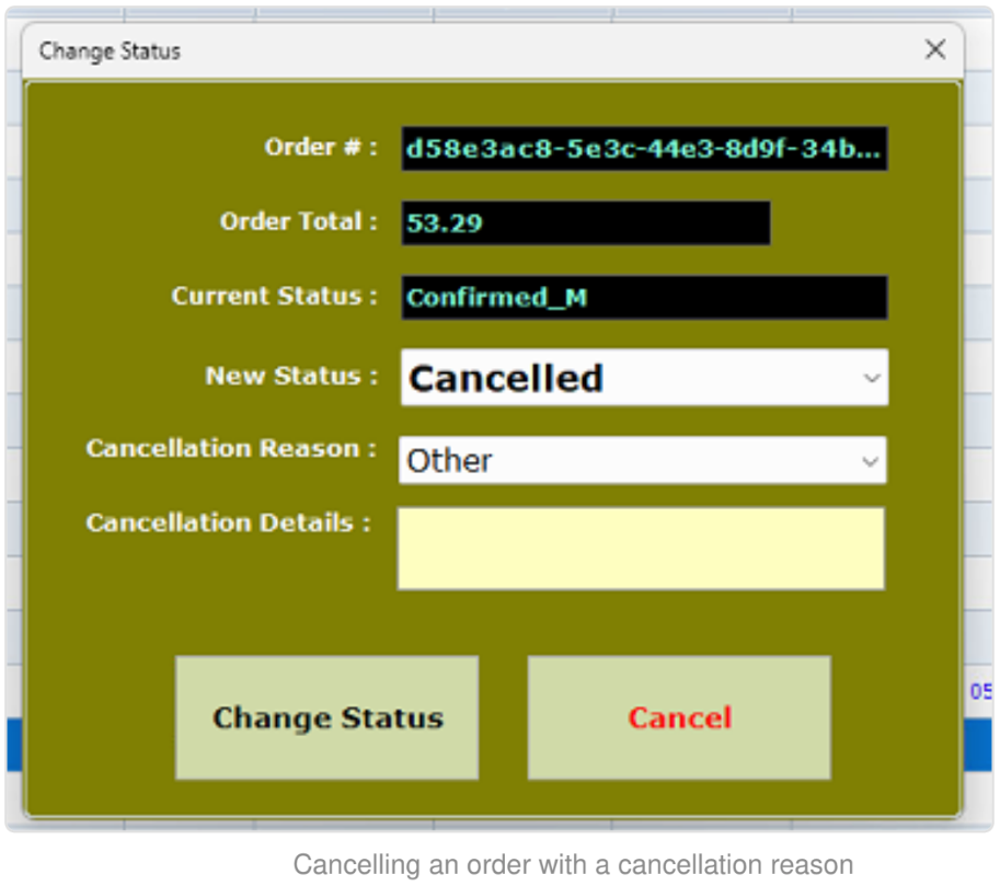 Order cancellation