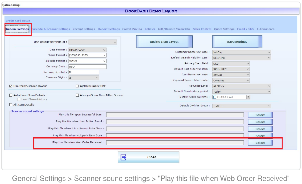 General settings