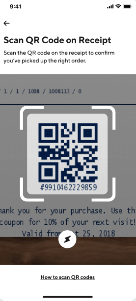Dx - Scan the QR code on Receipt