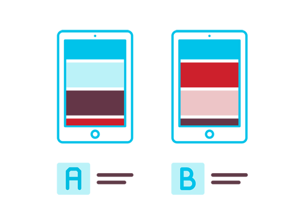 User tests and A/B versions