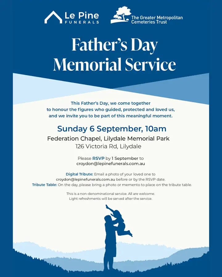 Le Pine Funerals Father's Day service
