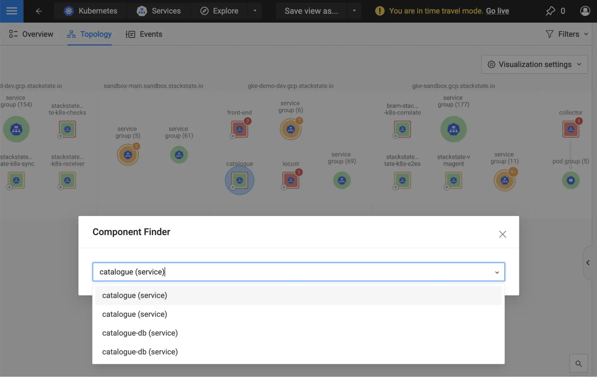 Search component by name