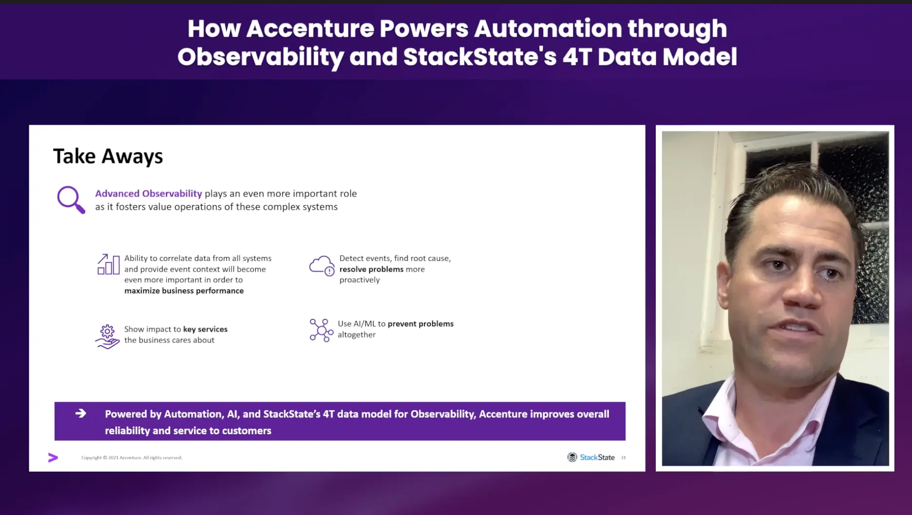 Take aways: How Accenture powers Automation through Observability and StackState's 4T Data Model