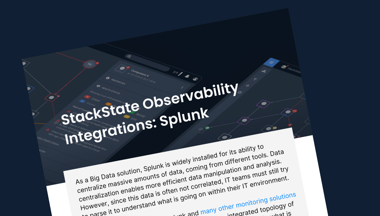 StackState Observability Integrations: Splunk