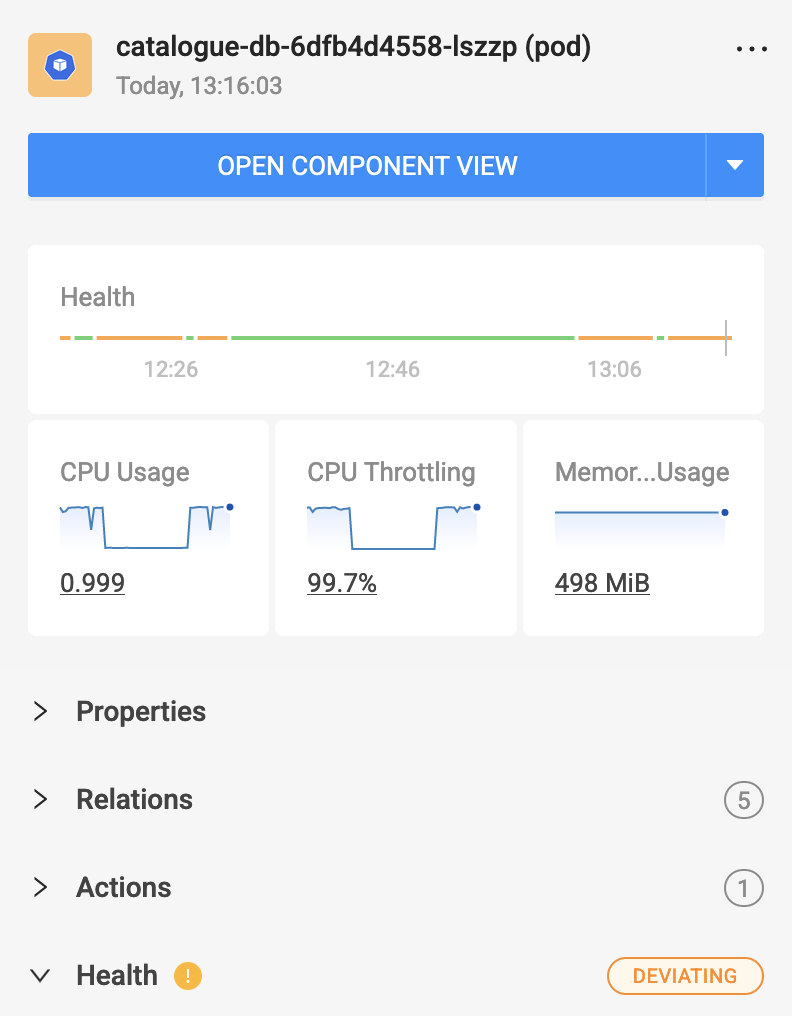 Clicking on a component