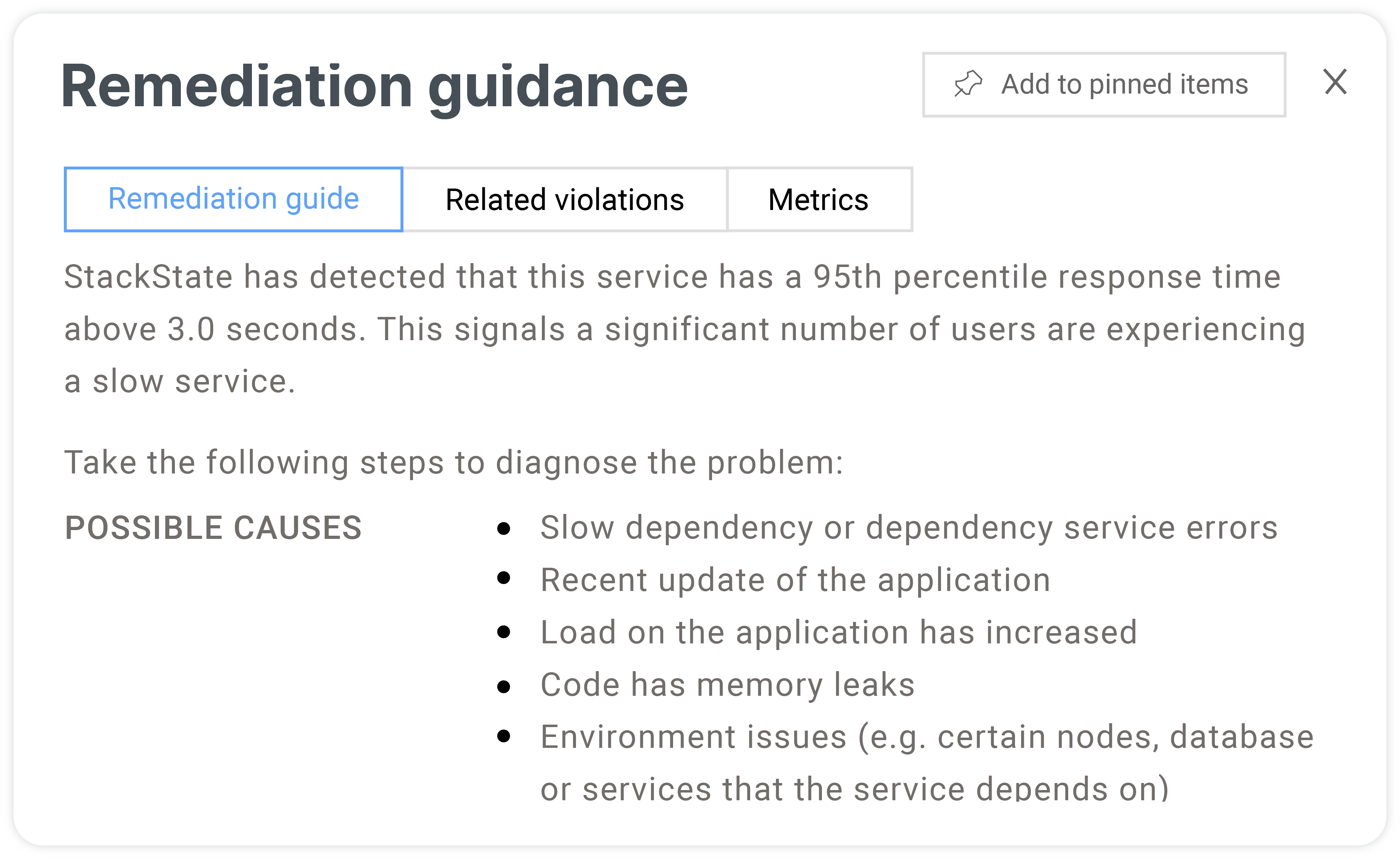 Remediation Guides to Expedite Issue Resolution