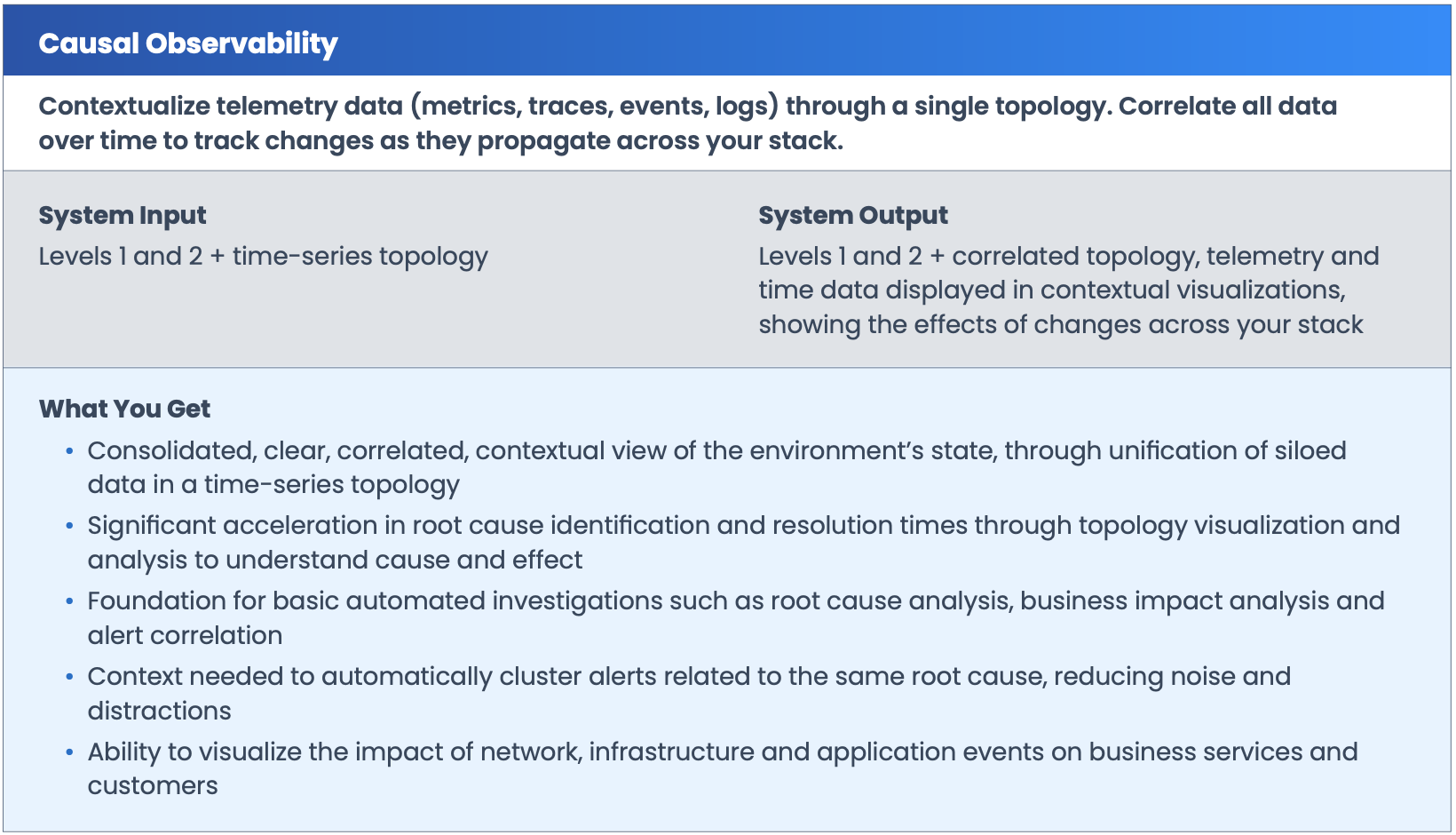 Summary Causal Observability