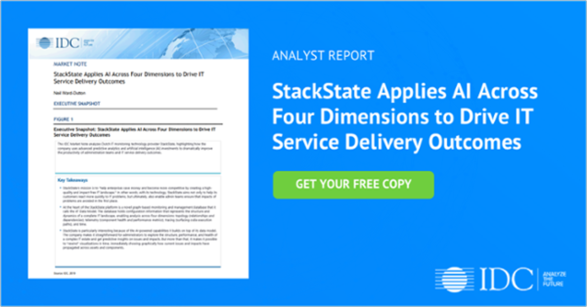 IDC Research StackState Applies AI Across Four Dimensions