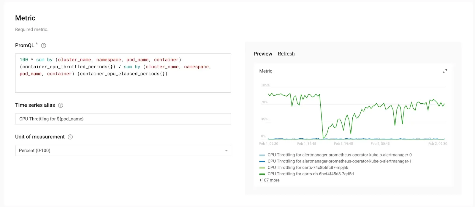 PromQL Query Metric