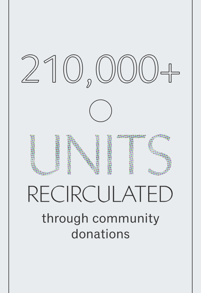 210,000 Units Recirculated Through Community Donations