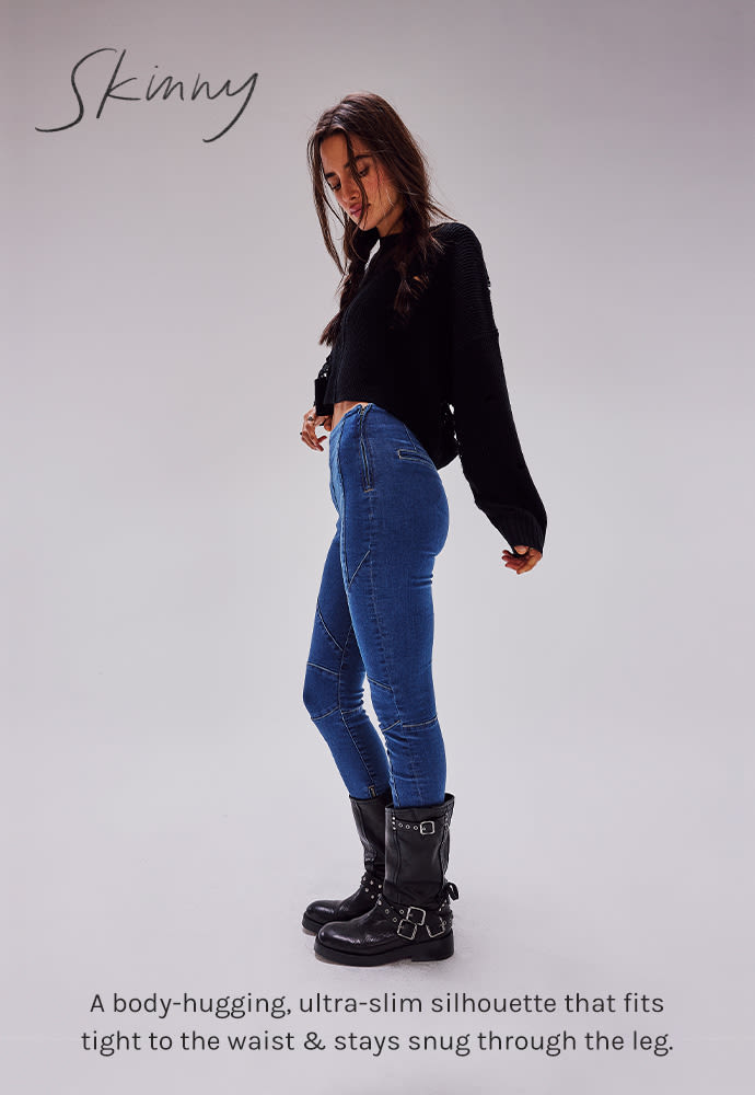 Jeans + + Free Straight More People Baggy Legs, Denim: 