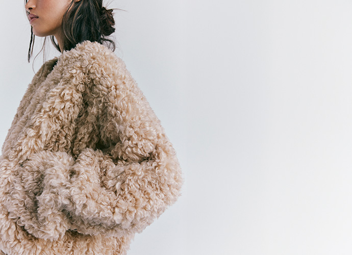 Free People shops Shaggy Faux Sherpa moto jacket