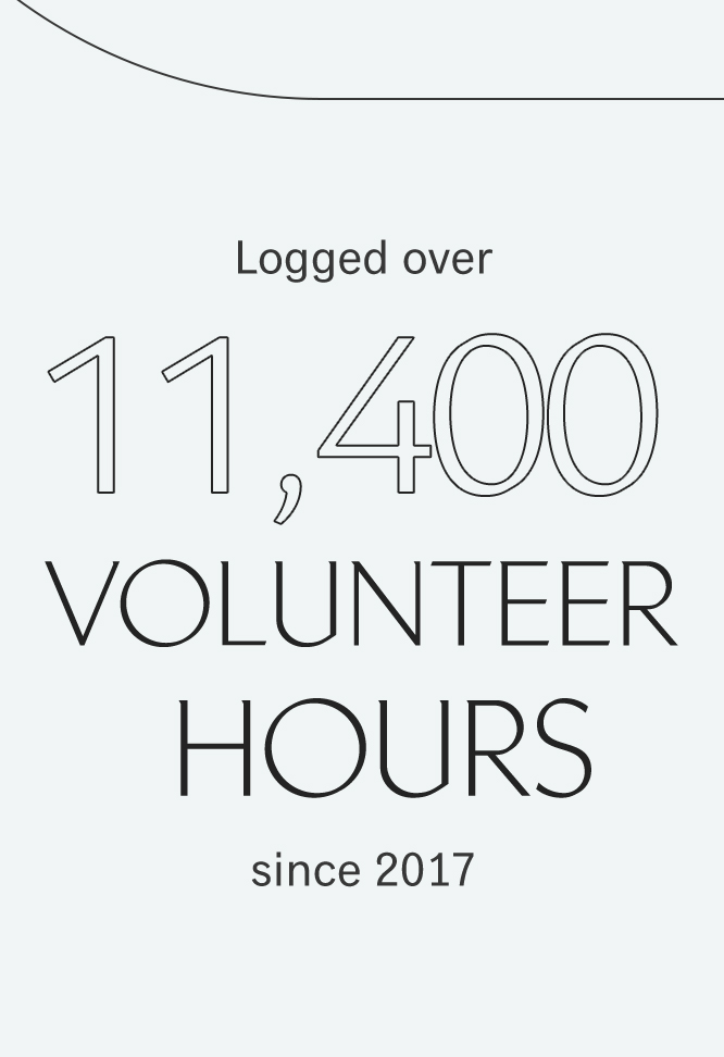 Logged over 11,400 Volunteer Hours since 2017