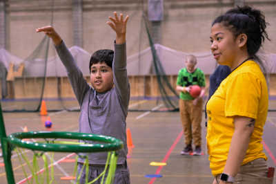 A Participant Plays Basketball