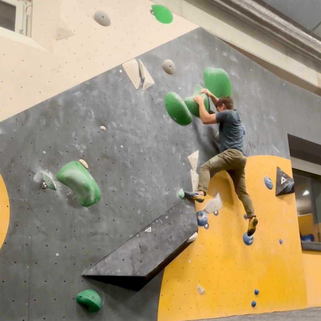 Me on a green slab matching a sloper