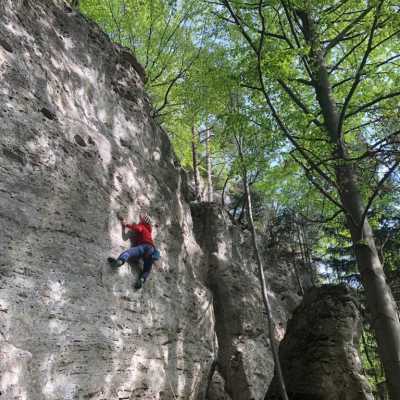 Me climbing in Scheiblingkirchen