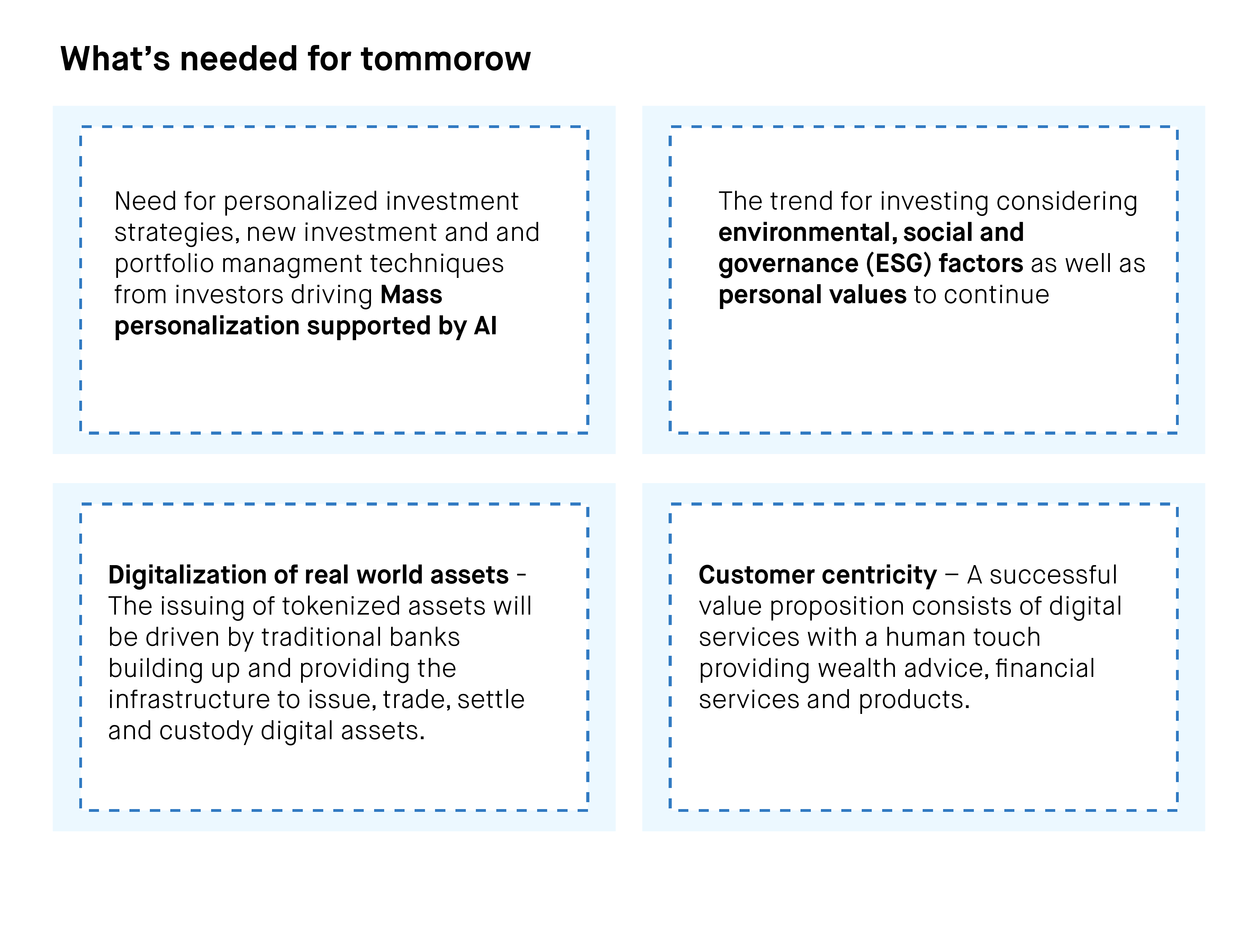 Wealth management - what’s needed for tomorrow