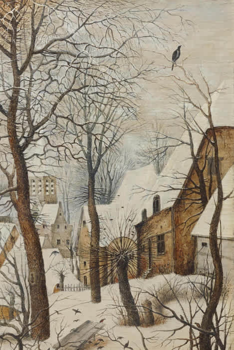 Pieter Bruegel, Paesaggio invernale con pattinatori e trappola per uccelli