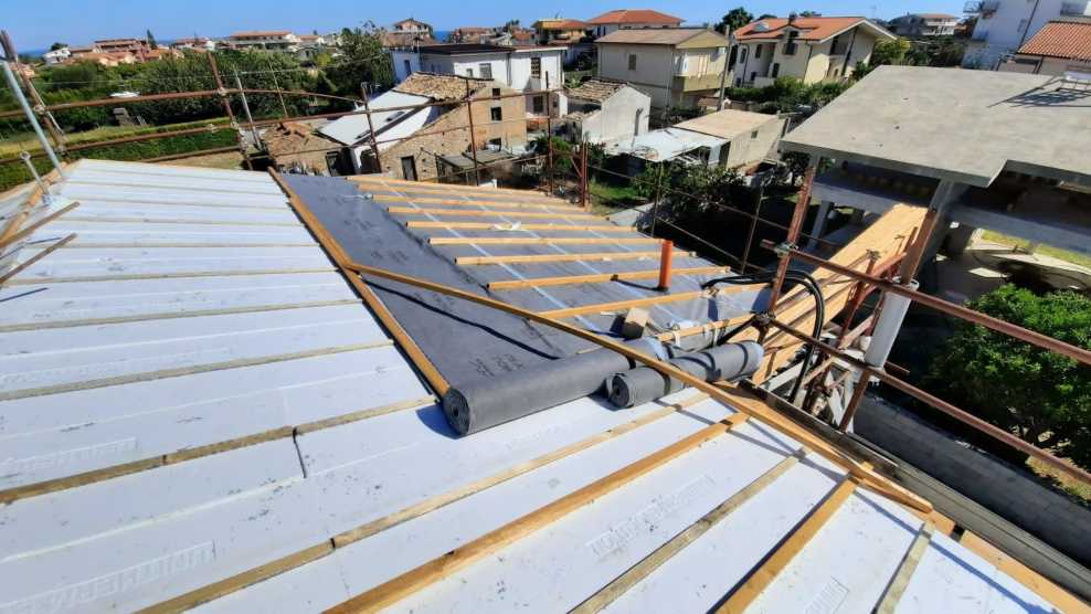 Coibentazione tetto in cemento