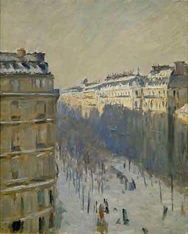 Gustave Caillebotte, "Boulevard Haussmann, effetto di neve"