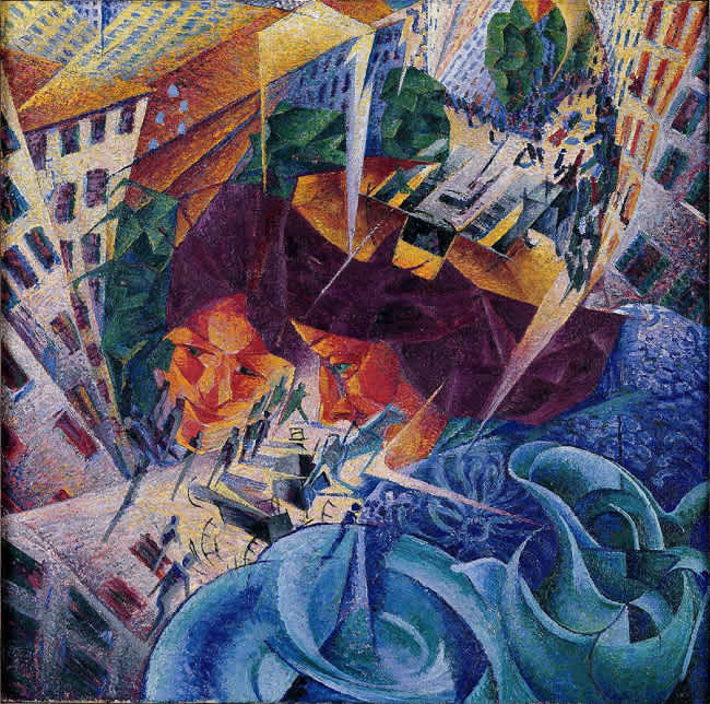 Umberto Boccioni, "Visioni Simultanee"