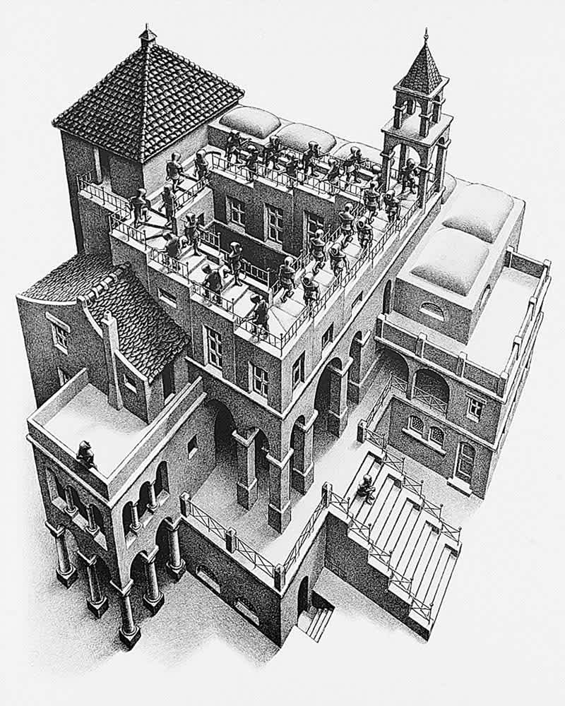 Maurits Cornelis Escher, "La scala infinita"