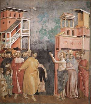 Giotto, "Rinuncia degli averi"