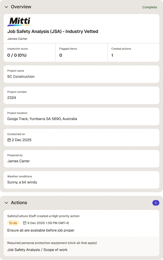 JSA Template - Industry Vetted featured image