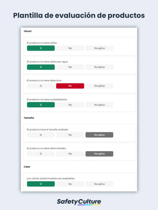 product evaluation template