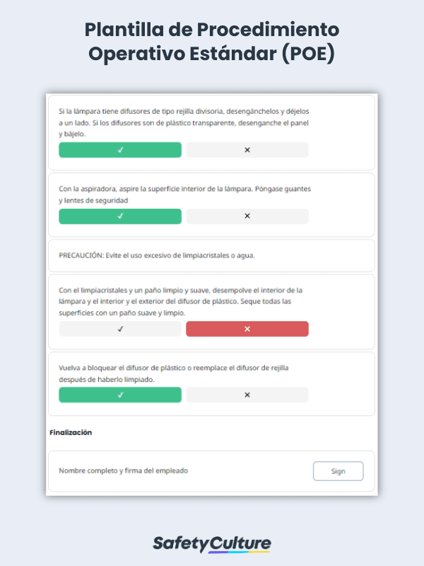 Plantilla de Procedimiento Operativo Estándar (POE)
