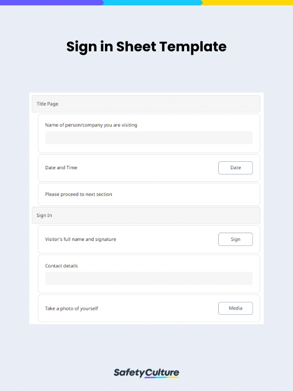 sign in sheet template