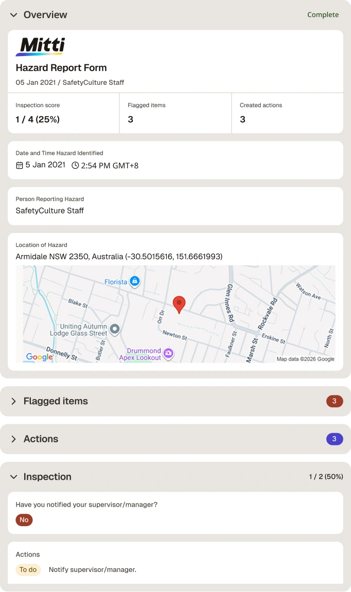 Hazard Report Form
