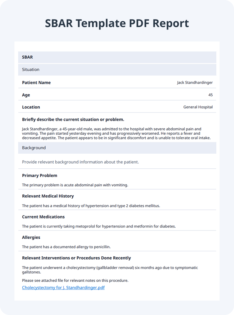 Sblaf Form.pdf Free Download Printable Sbar Template Word Pdf Template Lab