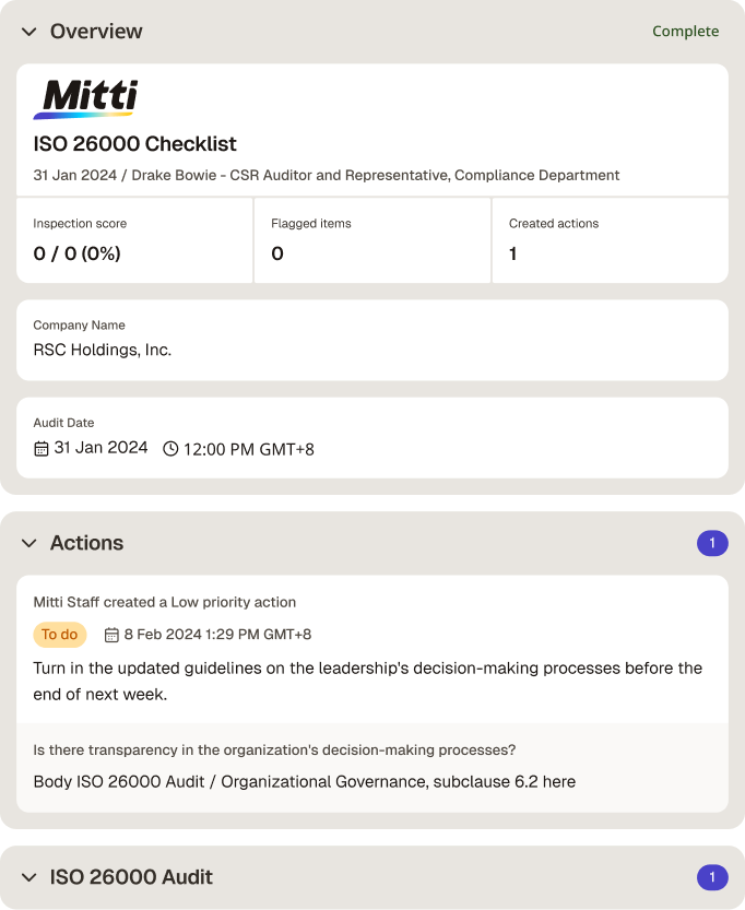 ISO 26000 Checklist
