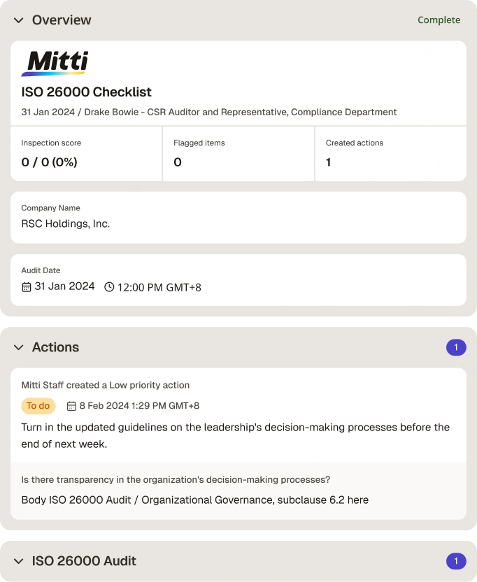 ISO 26000 Checklist