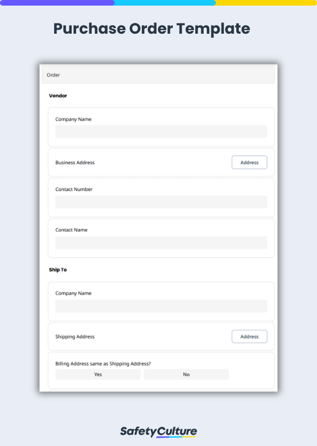 purchase order template