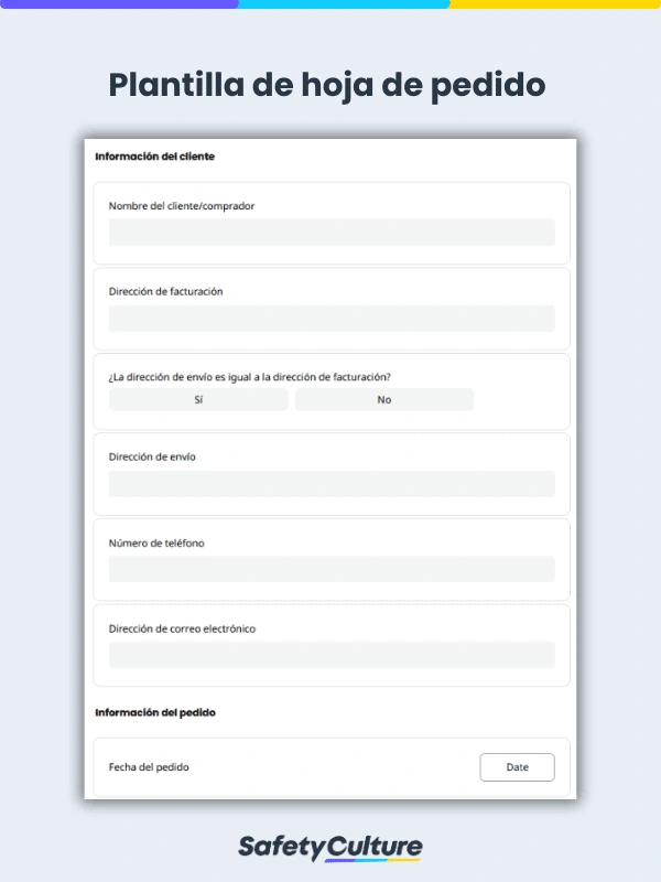 Order Form Template