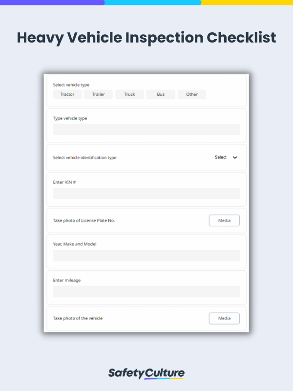 Heavy Vehicle Inspection Checklist
