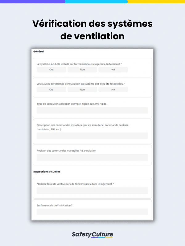 ventilation inspection checklists