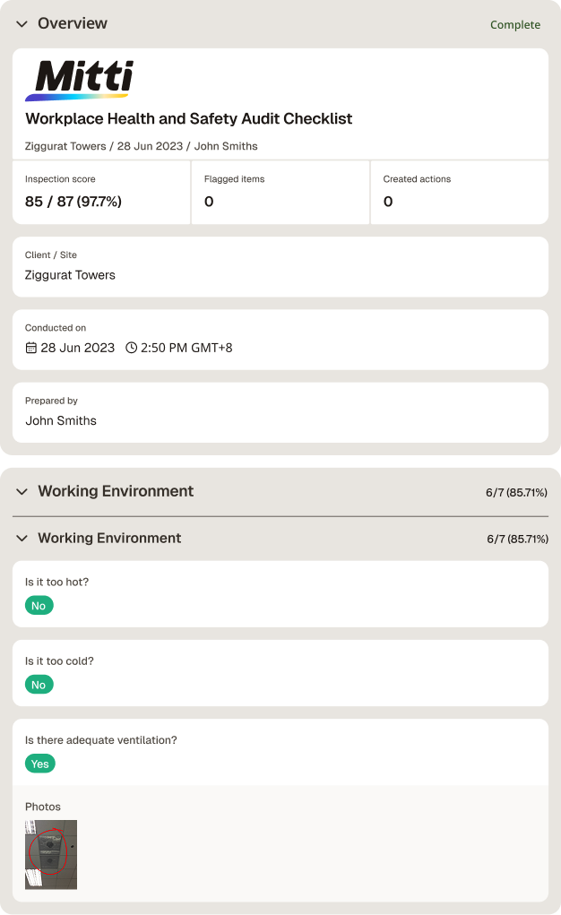 Workplace Health and Safety Audit Checklist