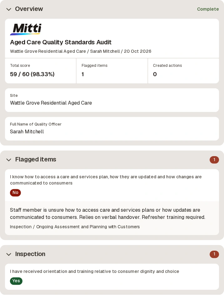 Aged Care Quality Standards Audit featured image