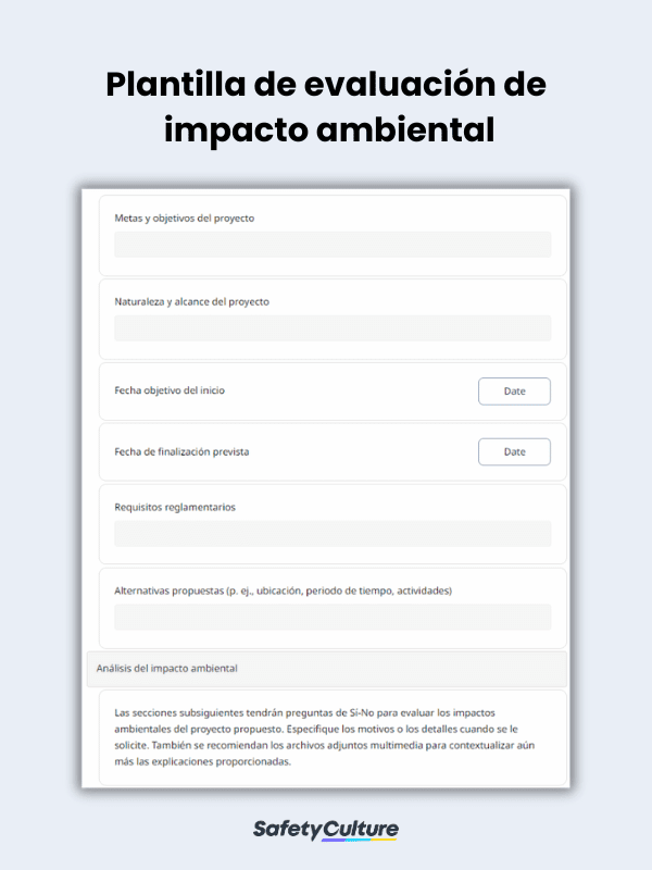 environmental impact assessment template
