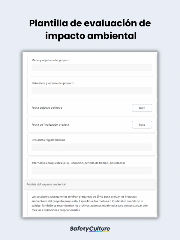 environmental impact assessment template