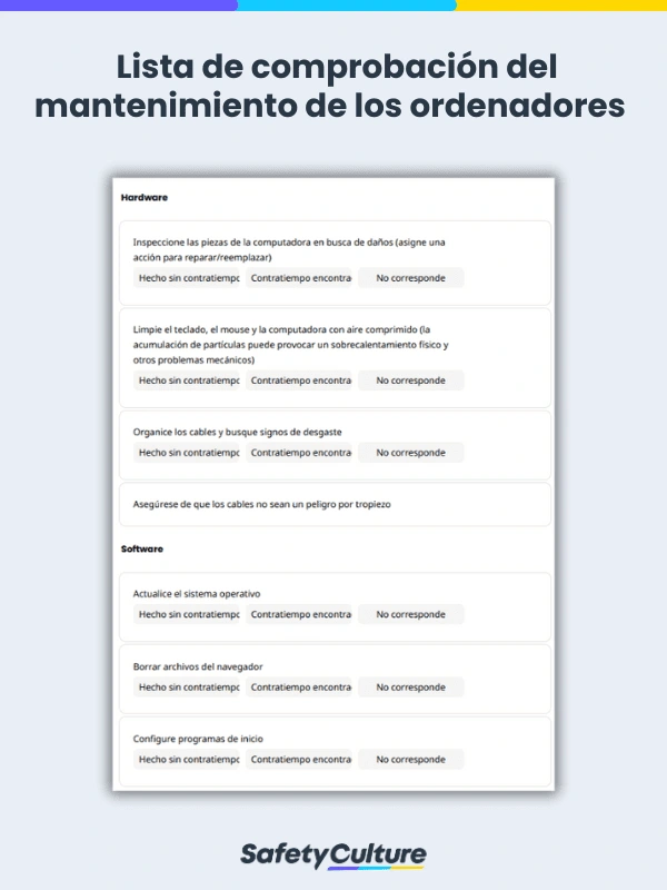 Computer Maintenance Checklist
